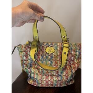 Juicy Contour Crossbody, Yellow Leather, Metallic Mesh